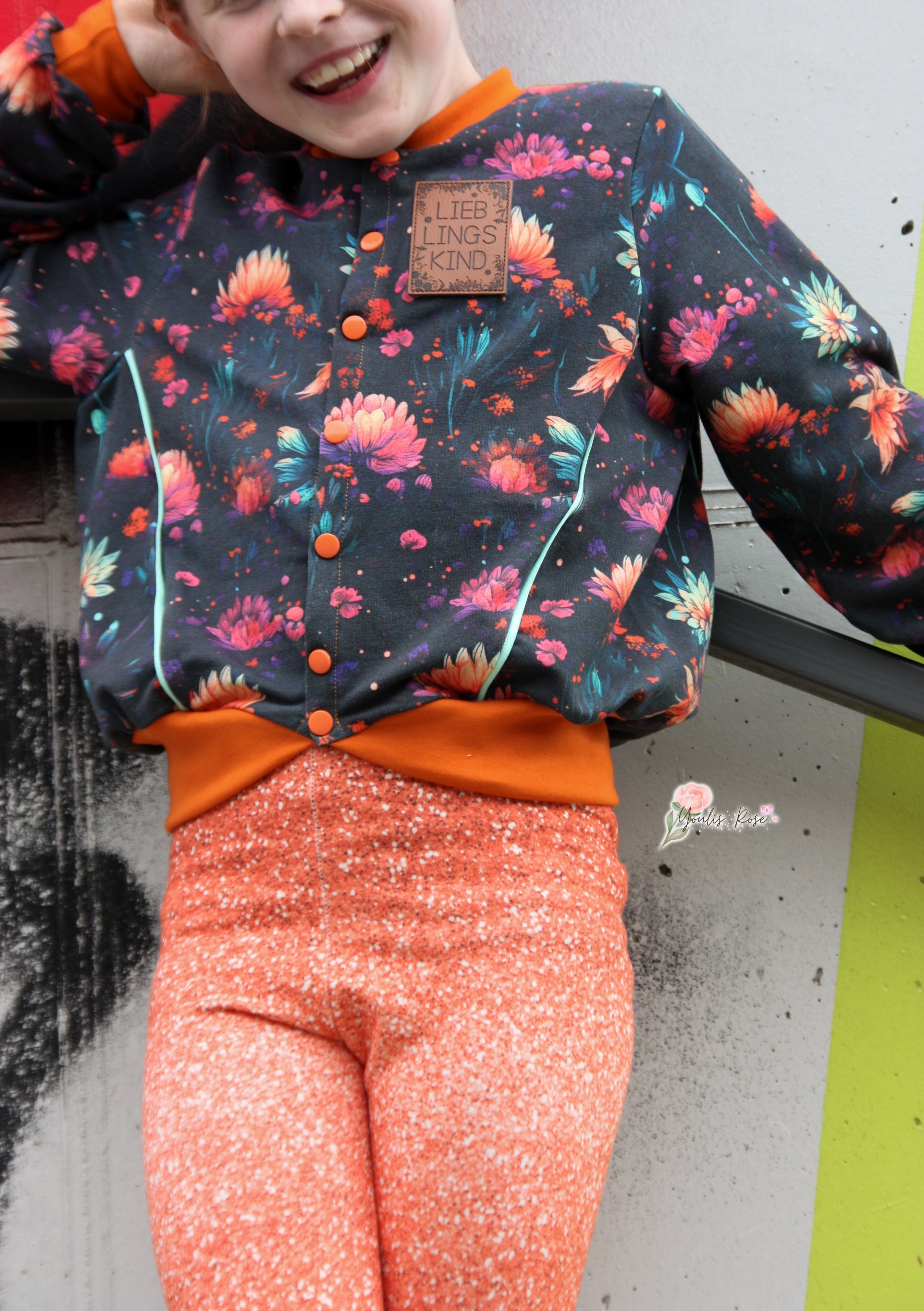Orange Neon Blumen
